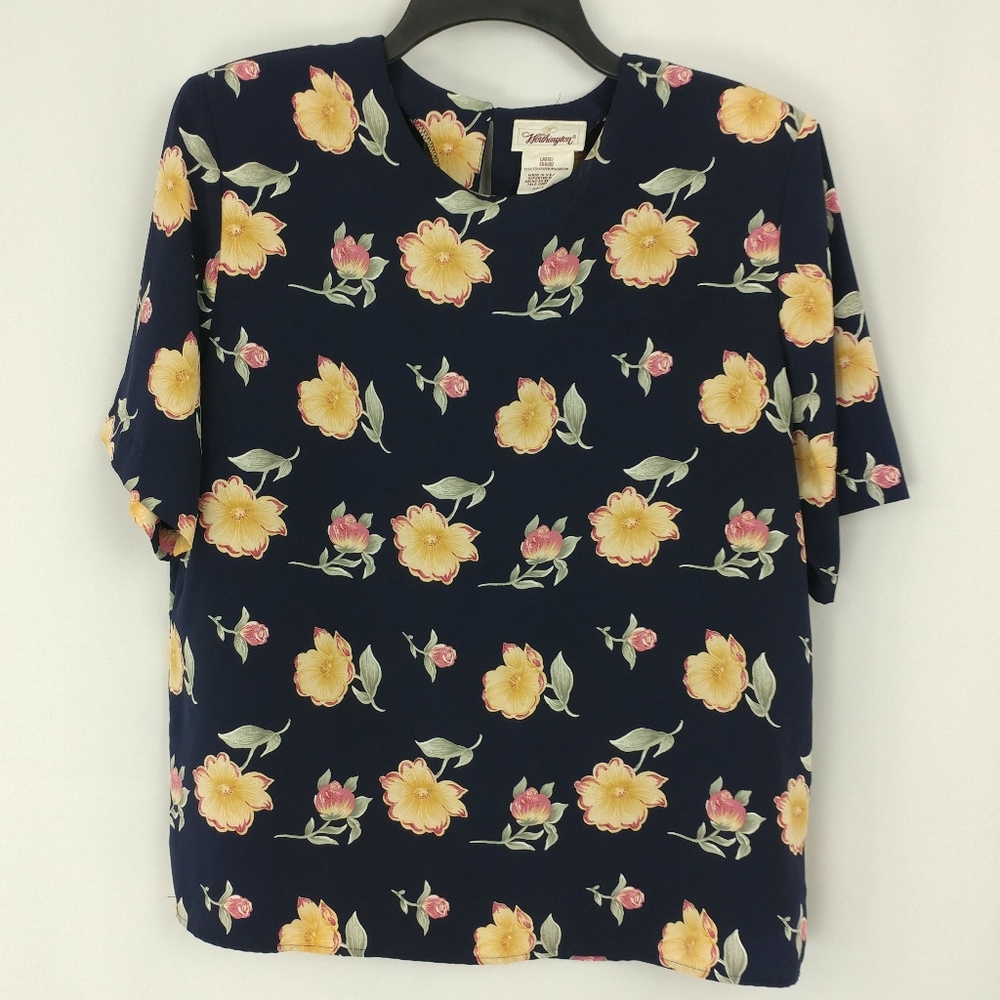 Vintage  Worthington  Floral Blouse
